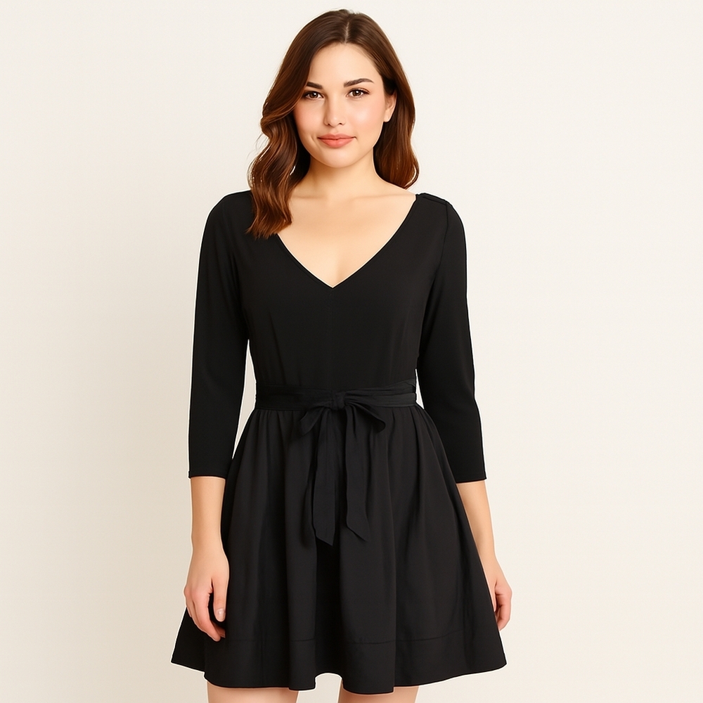 Lauren Ralph Lauren La Fete Black Cocktail Prom Wedding Party Dress Plus - Women